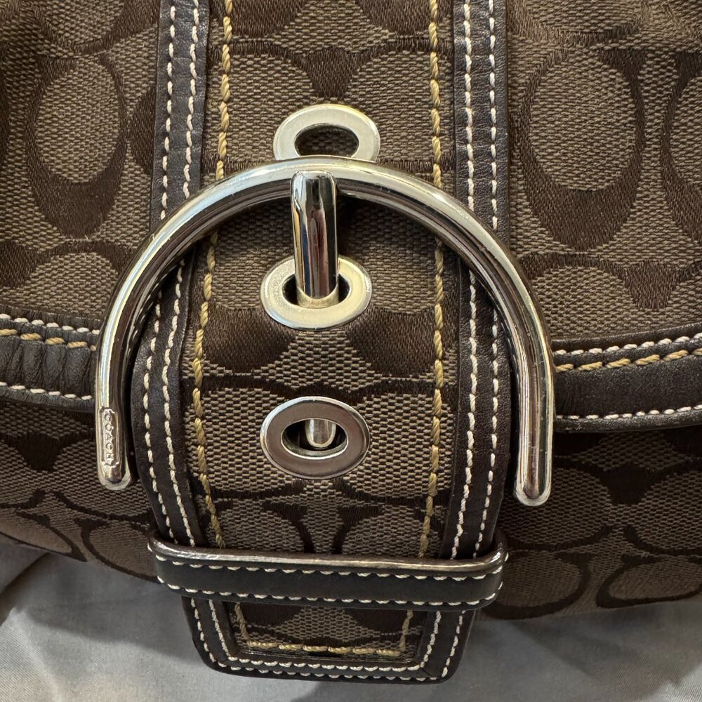 Coach 10297 Medium Vintage Soho Brown Signature C Canvas Shoulder Bag - Picture 6 of 8